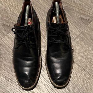 Deer Stags Men's Black Lace-Up Dress Shoes